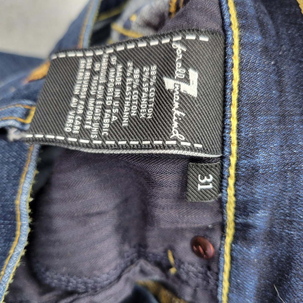 7 For All Mankind High Waist Bootcut Jeans Womens 31 Blue Stretch Denim - Picture 4 of 11